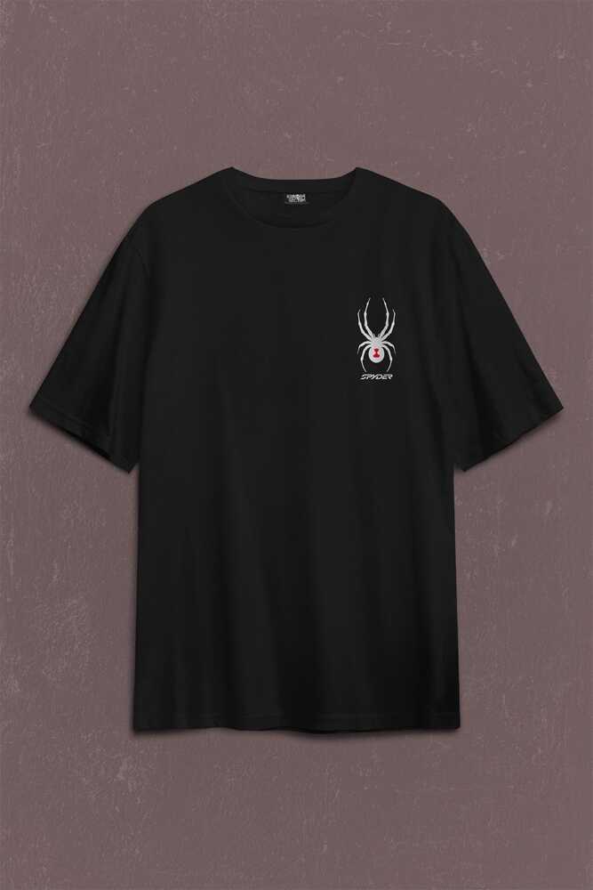 Can-Am Spyder Bombardıier Roadster Örümcek Sırt Ön Baskılı Oversize Tişört Unisex T-Shirt OVR12S1180