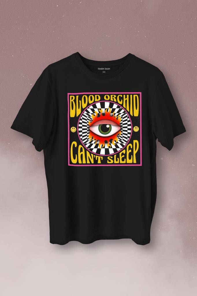 Can't Sleep Urban Street Sokak Wear Baskılı Siyah Tişört Unisex
