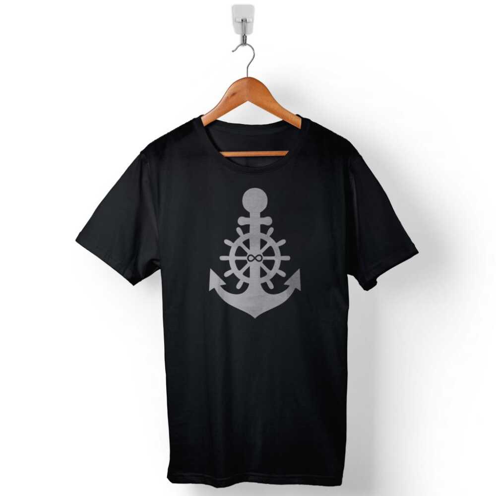Çapa Yelken Sonsuzluk Anchor Çift Sevgili Baskılı Tişört Unisex