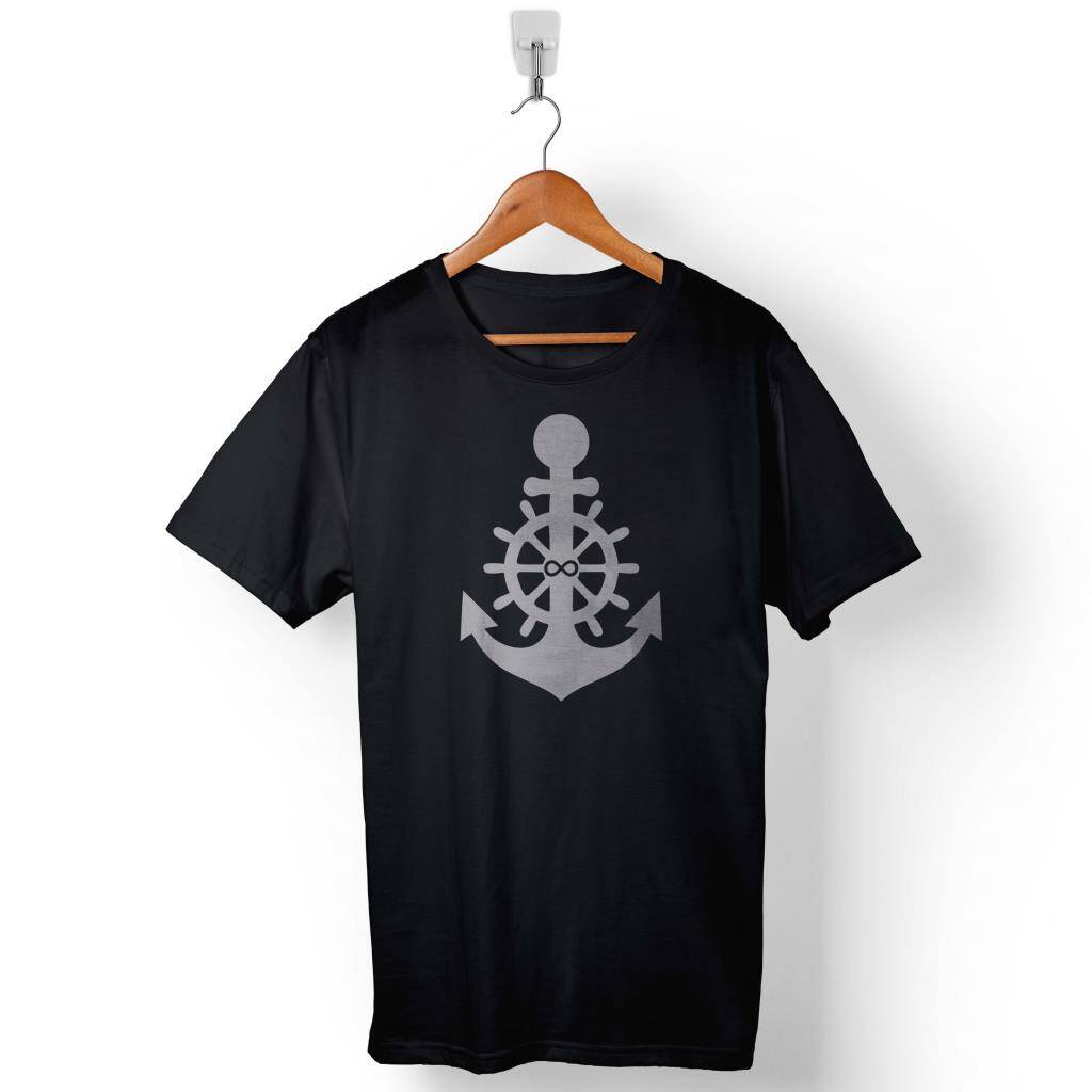 Çapa Yelken Sonsuzluk Anchor Çift Sevgili Baskılı Tişört Unisex