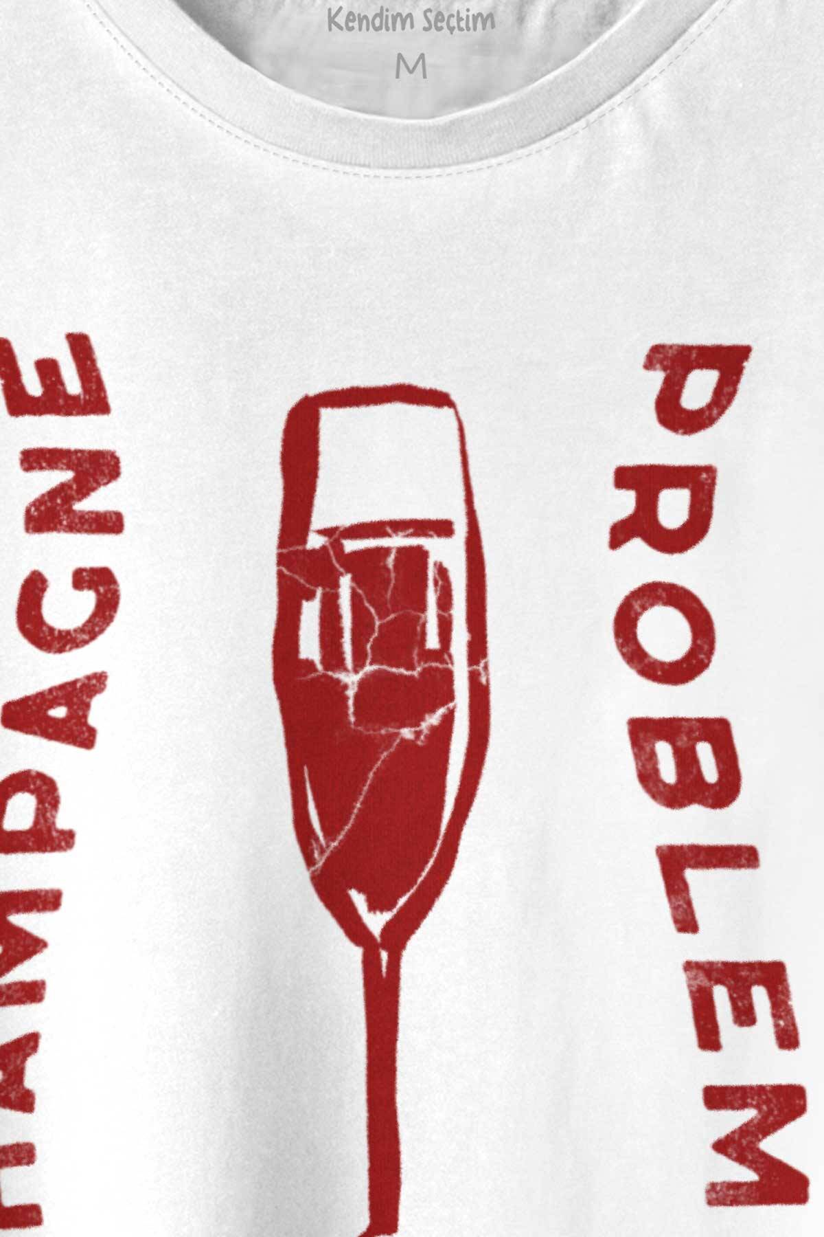 Champagne Problems Taylor Swift Evermore Baskılı Beyaz Unisex Tişört - 2