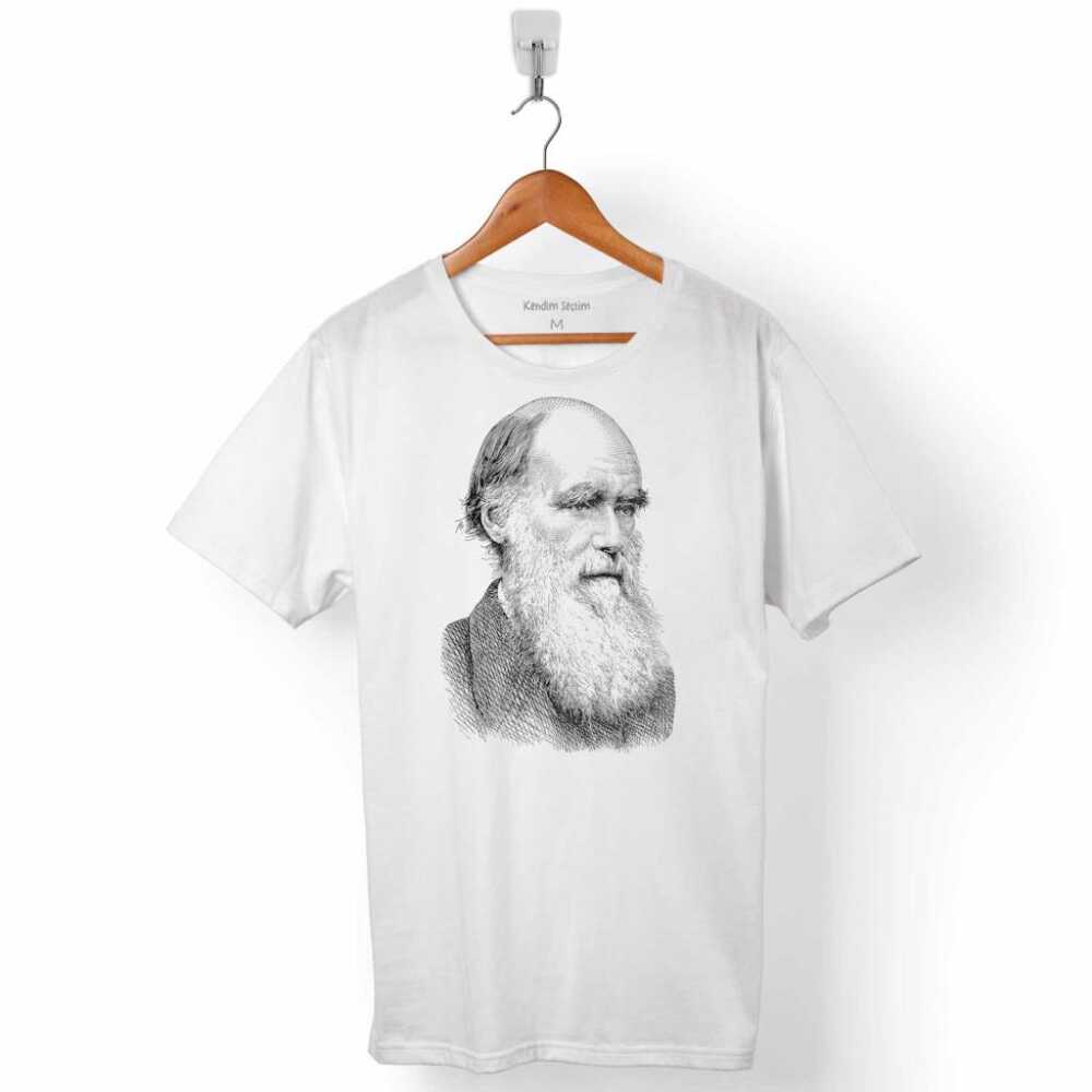 Charles Darwin Evrim Türlerin Kökeni Evolution Erkek Tişört