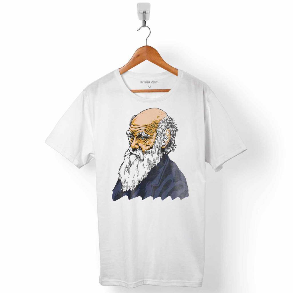 Charles Darwin Evrim Evolution Türlerin Kökeni Erkek Tişört