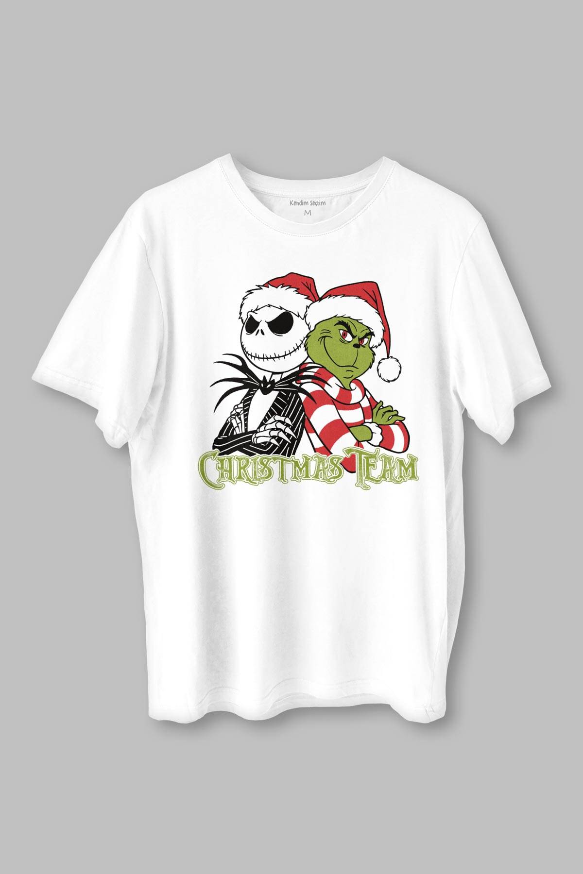 Christmas Team Grinch Noel Yılbaşı New Year Xmas Yeni Yıl Festive Unisex Tişört - 1