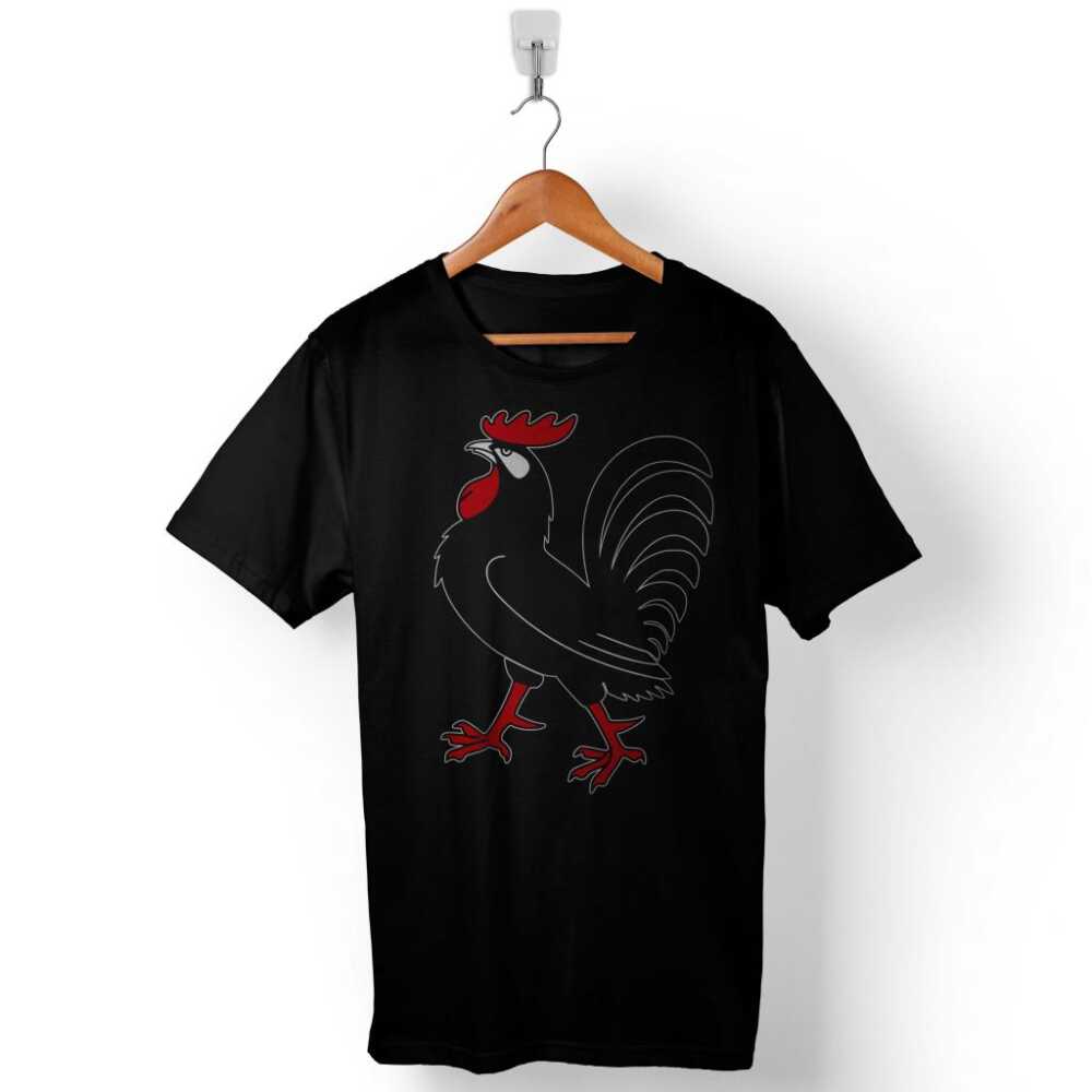 Çilli Horoz Tavuk Hayvanlar Baskılı Tişört Unisex
