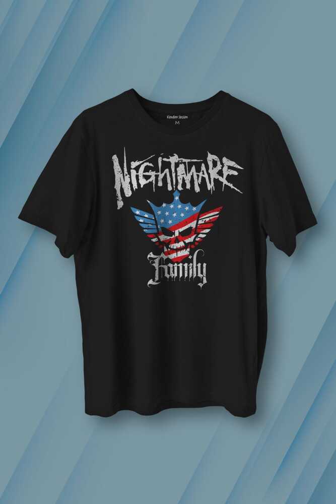 Cody Rhodes Nightmare Family Wwe Amerikan Güreşi Gym Body Logo Baskılı Siyah Tişört Unisex