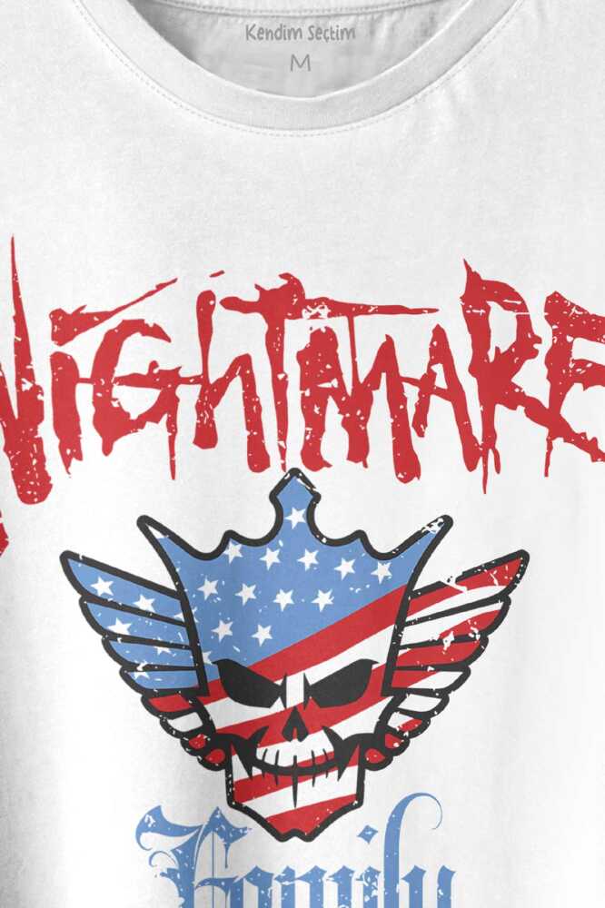 Cody Rhodes Nightmare Family Wwe Amerikan Güreşi Gym Body Logo Baskılı Beyaz Tişört Unisex (1)