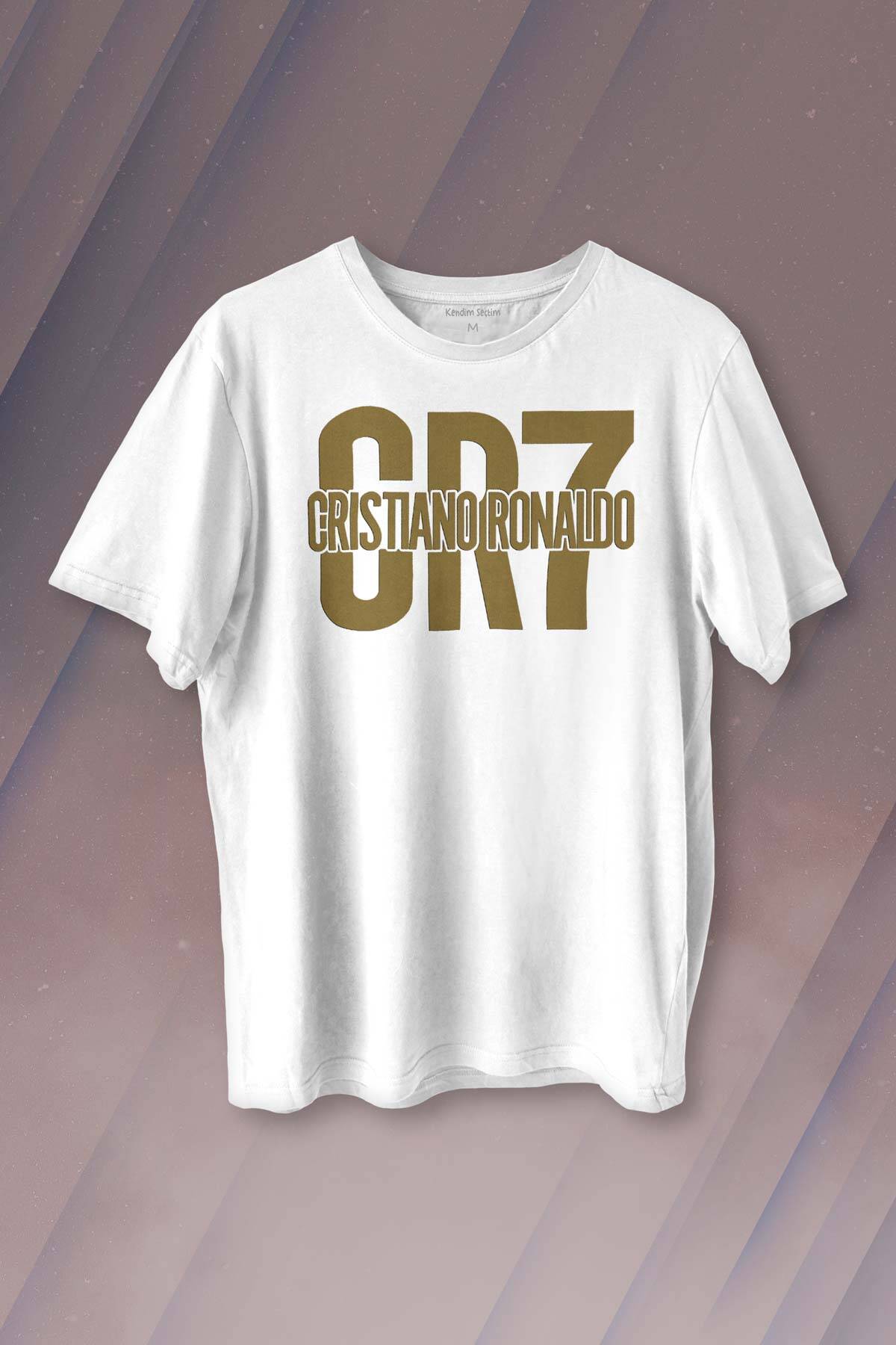 Cr7 Cristiano Ronaldo Best Footballer Baskılı Beyaz Tişört Unisex