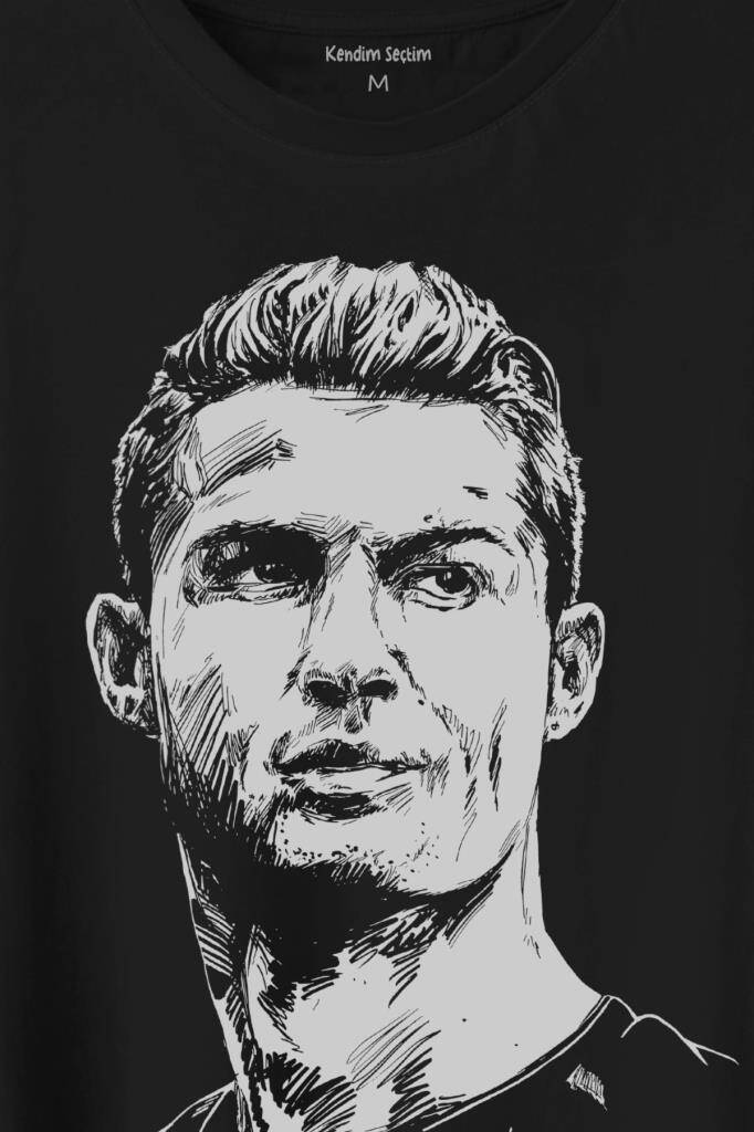 Cr7 Cristiano Ronaldo Siluet Manchester United Baskılı Siyah Tişört Unisex (1)