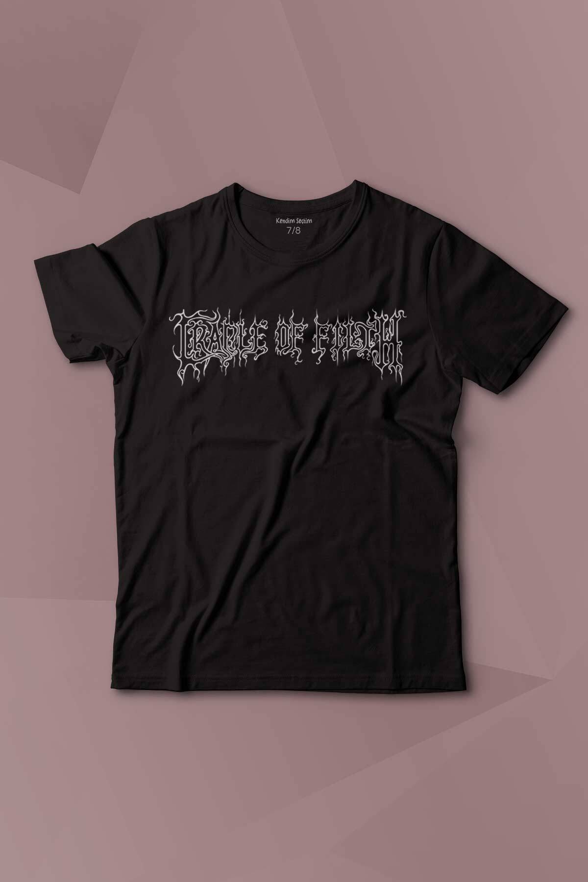 Cradle Of Filth Black Metal Gotik Gothic Goth Music Baskılı Çocuk Tişört Kısa Kollu - 1