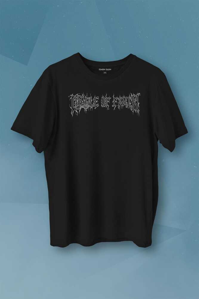 Cradle Of Filth Black Metal Gotik Gothic Goth Music Baskılı Siyah Tişört Unisex