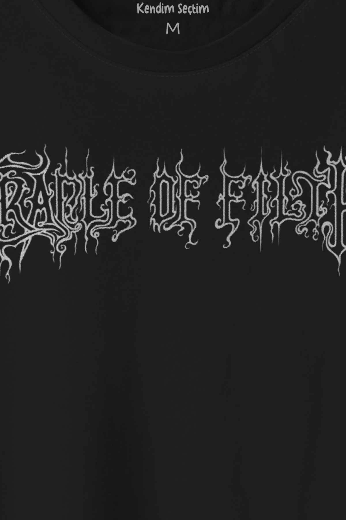 Cradle Of Filth Black Metal Gotik Gothic Goth Music Baskılı Tişört Unisex T-shirt (1)