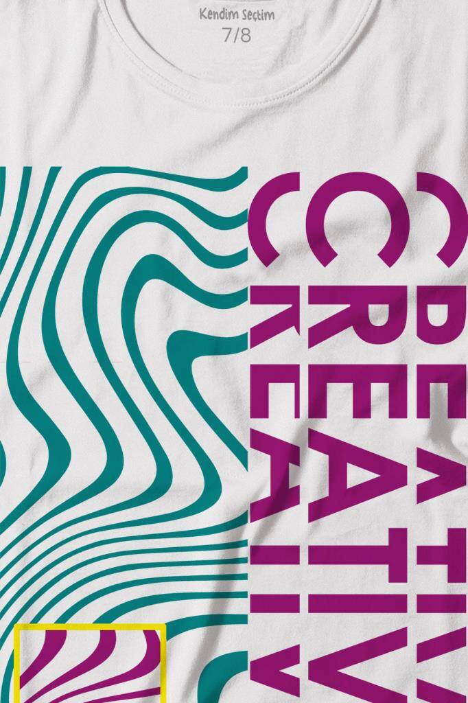 Creative Minimal Color Baskılı Çocuk Tişört (1)