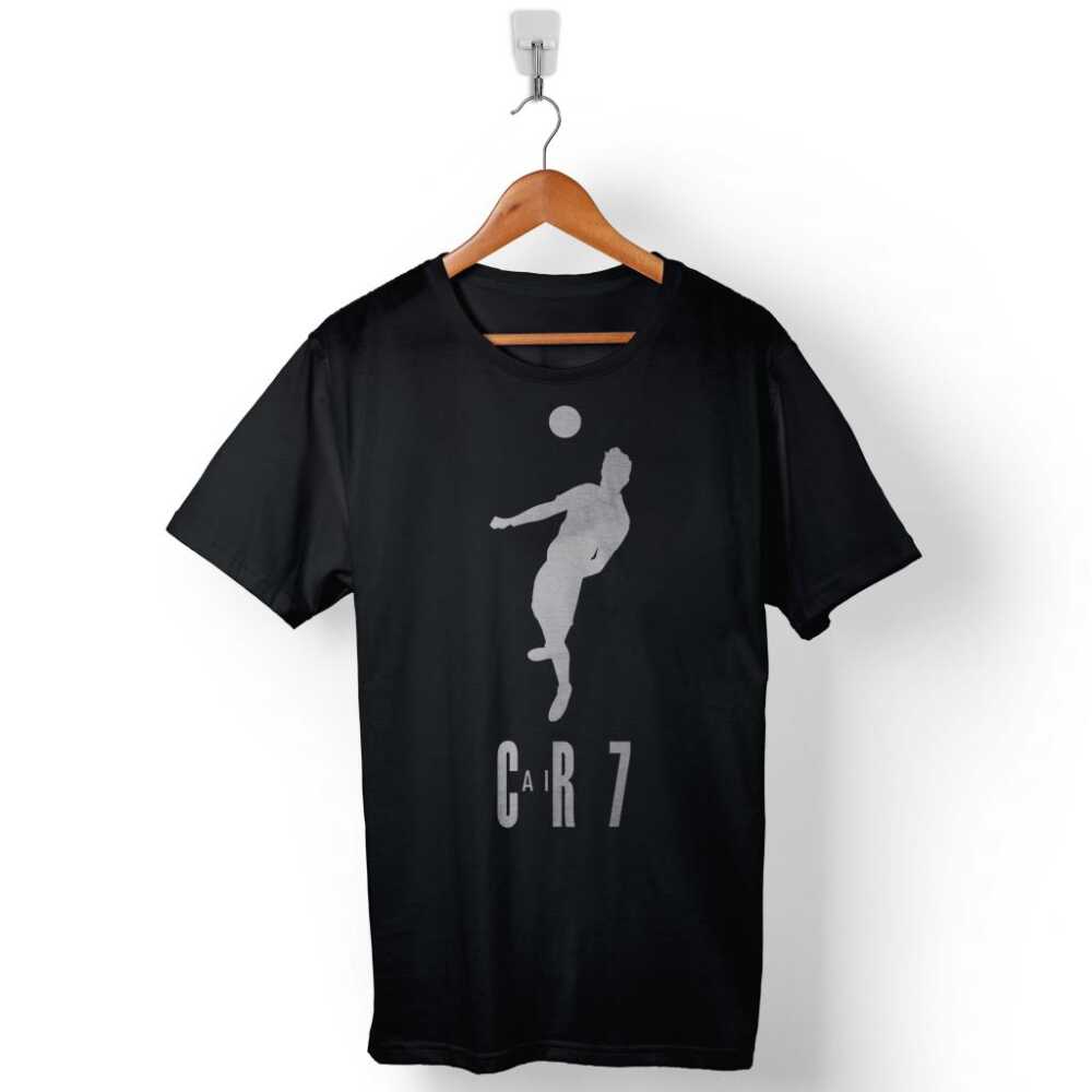 Cristiano Ronaldo Gol Vuruşu Air Cr7 Typography Siluet Baskılı Tişört Unisex