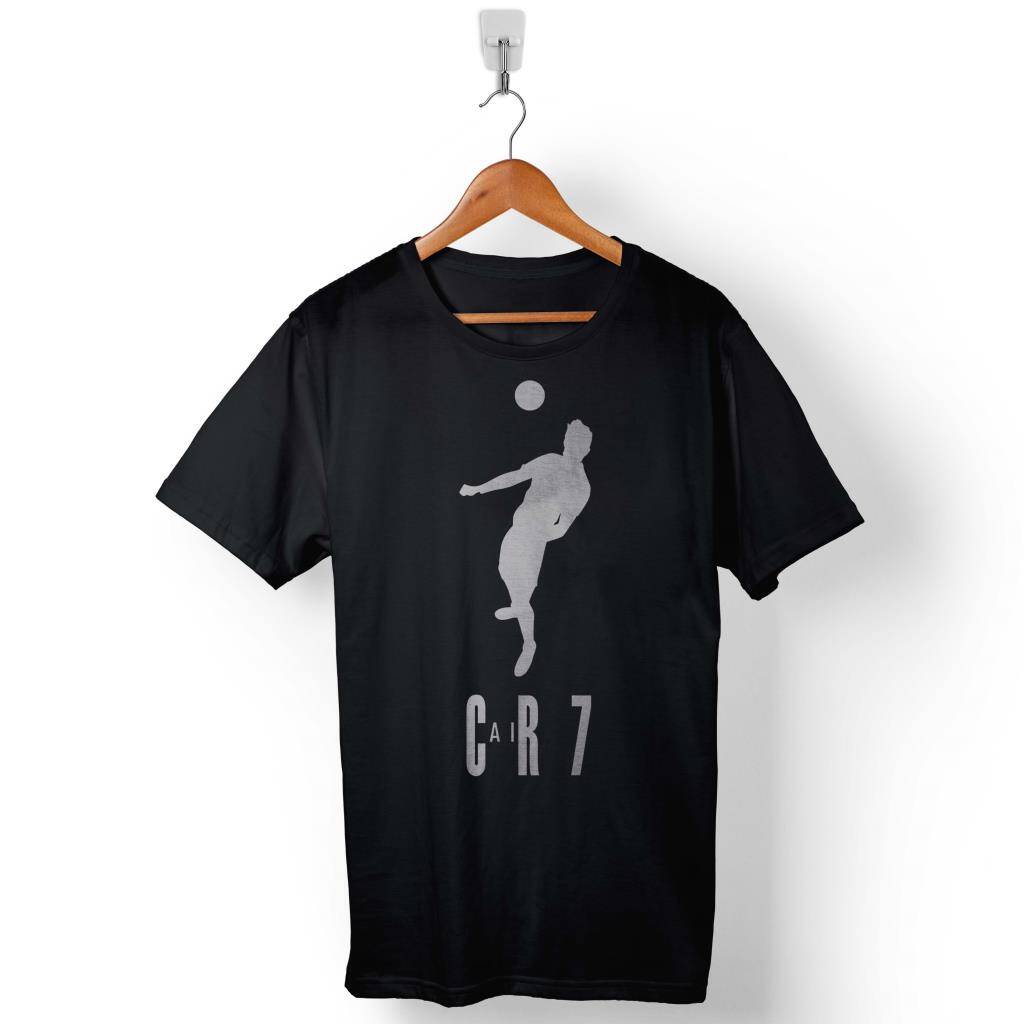 Cristiano Ronaldo Gol Vuruşu Air Cr7 Typography Siluet Baskılı Tişört Unisex
