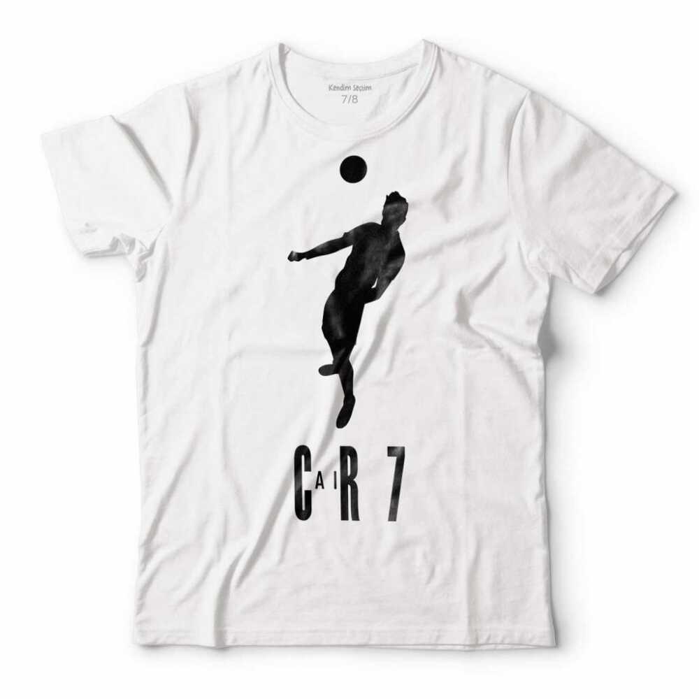 Cristiano Ronaldo Air CR7 Typography Siluet Erkek Tişört