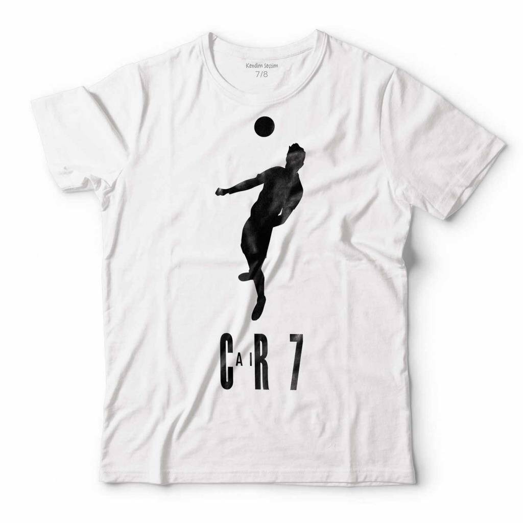 Cristiano Ronaldo Air CR7 Typography Siluet Erkek Tişört