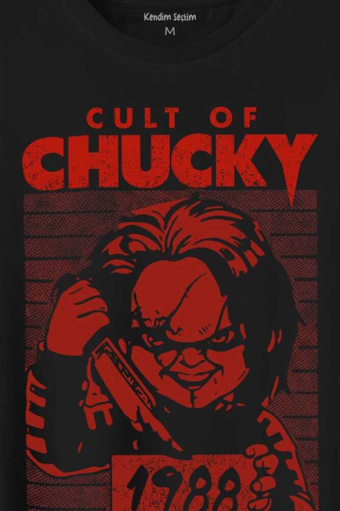 Cult Of Chucky 1988 Korku Film Çaki Baskılı Tişört Unisex T-Shirt (1)