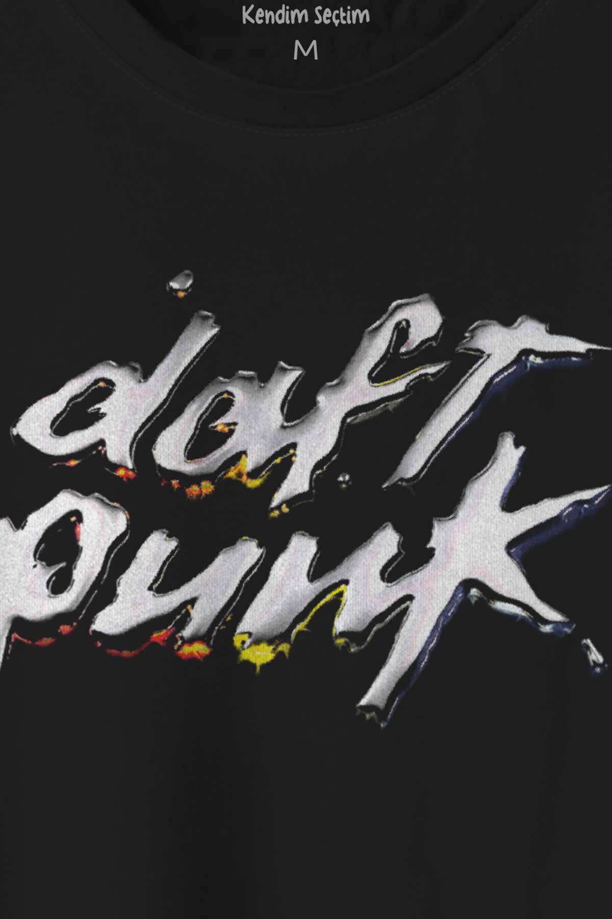 Daft Punk Müzik Get Lucky Music Baskılı Tişört Unisex (1)