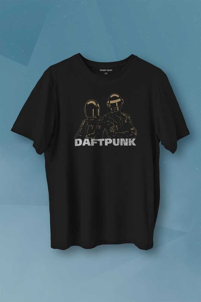 Daft Punk Kasklar Müzik Get Lucky Music Baskılı Tişört Unisex