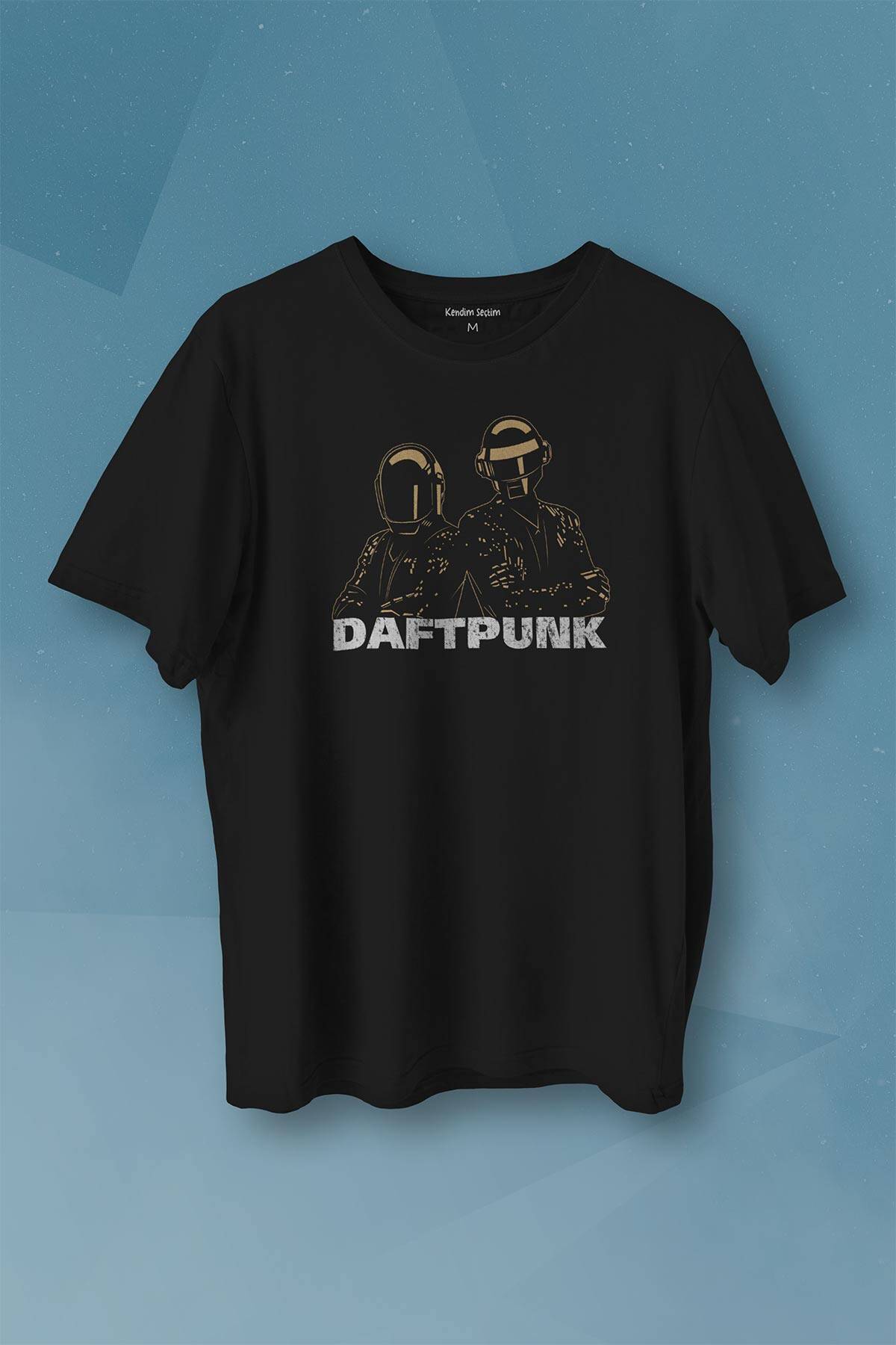 Daft Punk Kasklar Müzik Get Lucky Music Baskılı Tişört Unisex