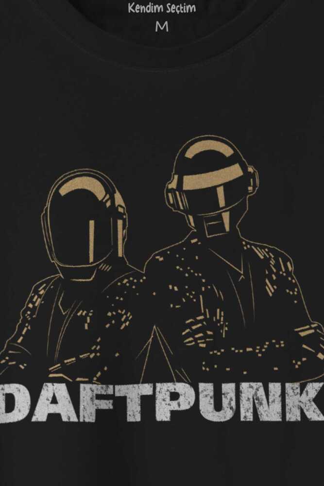 Daft Punk Kasklar Müzik Get Lucky Music Baskılı Tişört Unisex (1)