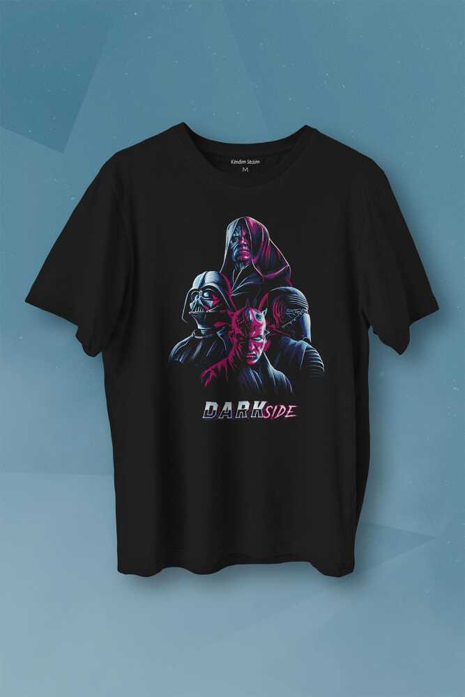 Dark Side Star Wars Darth Baskılı Tişört Unisex