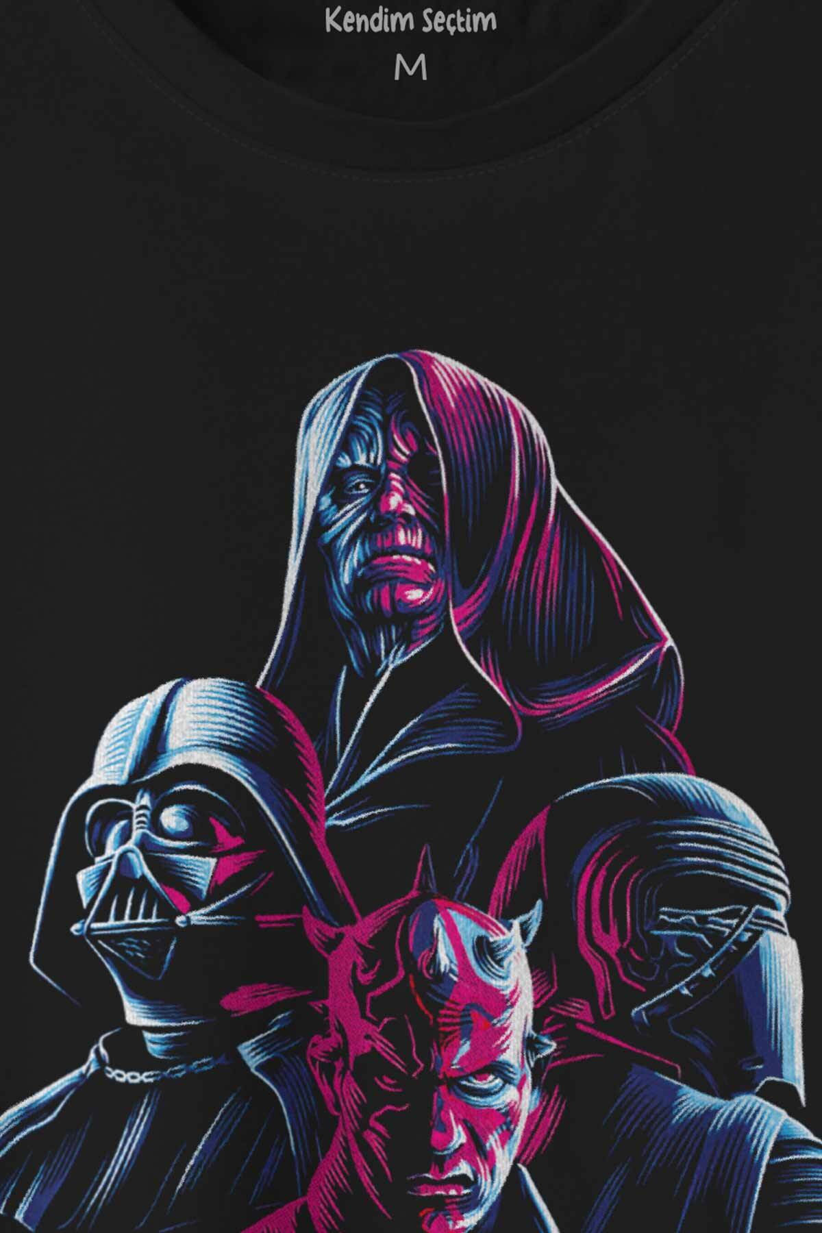 Dark Side Star Wars Darth Baskılı Tişört Unisex - 2