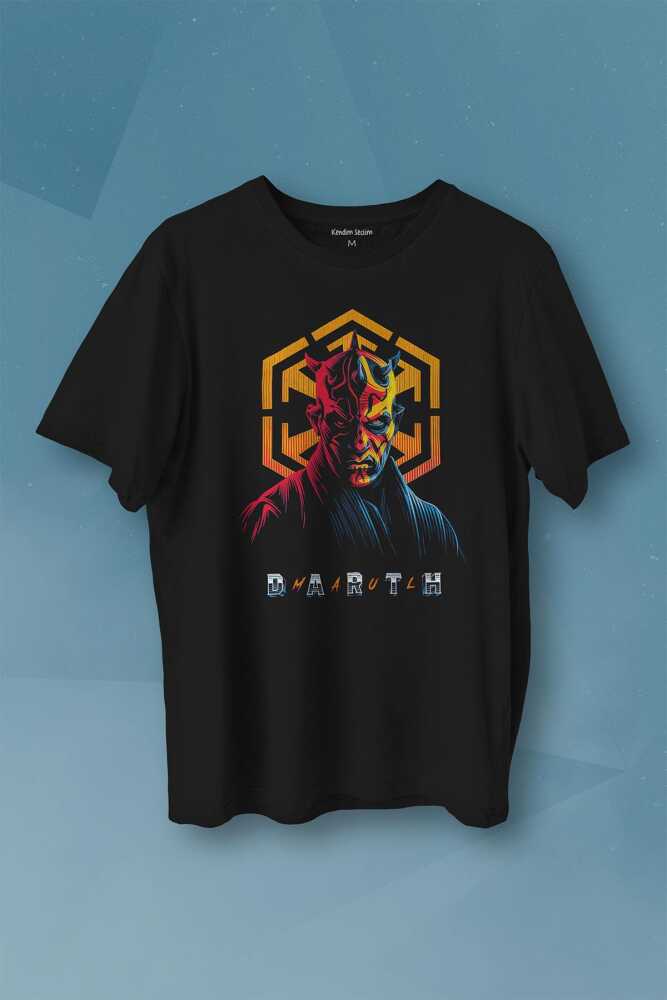 Dark Side Star Wars Darth Maul Baskılı Tişört Unisex
