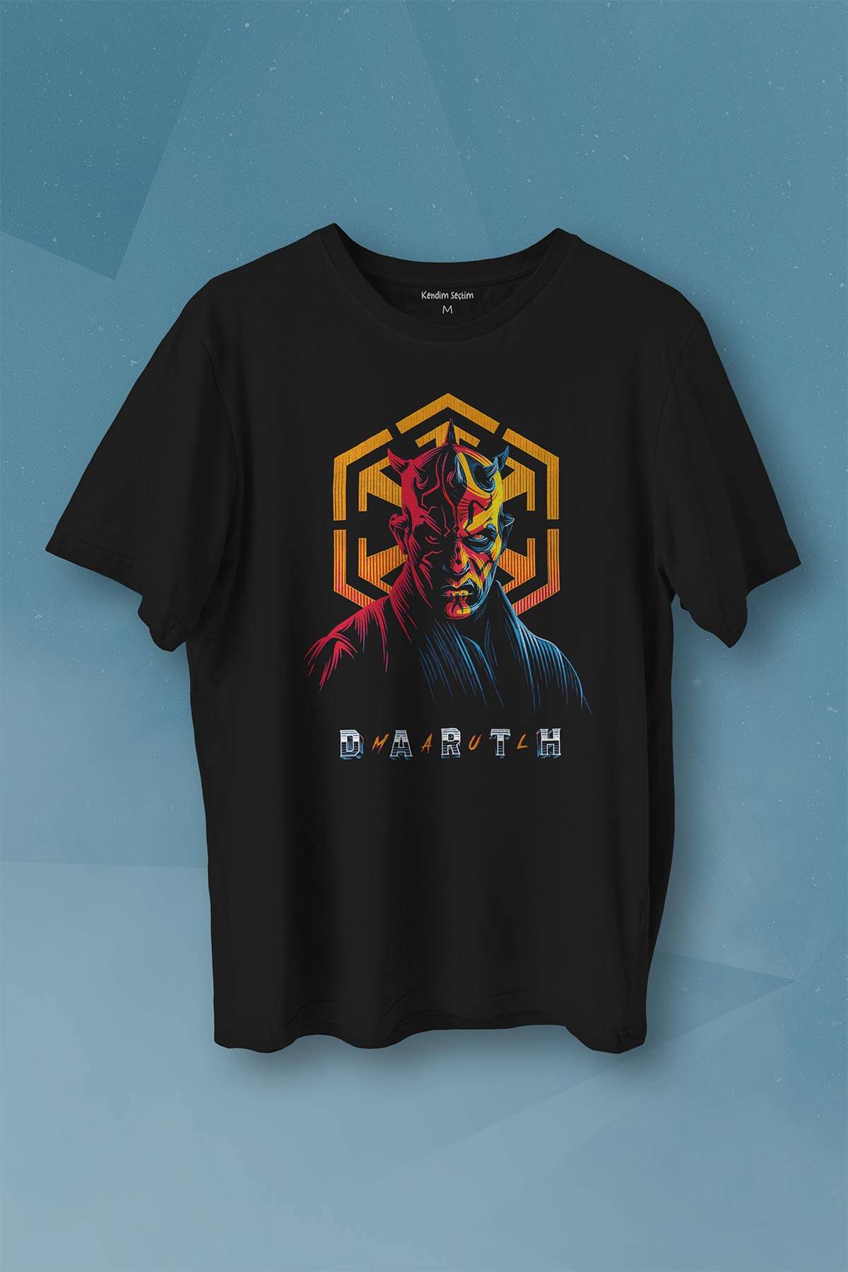 Dark Side Star Wars Darth Maul Baskılı Tişört Unisex - 1