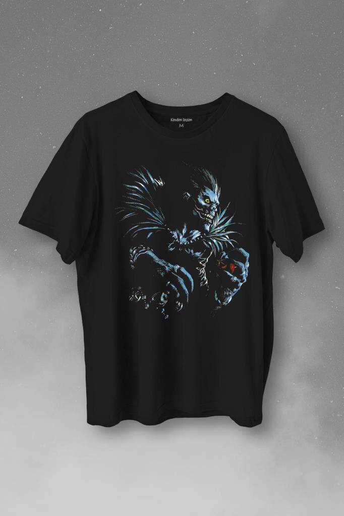 Death Note Nightmare Canavar Silüeti Dizi Anime Baskılı Tişört Unisex T-Shirt