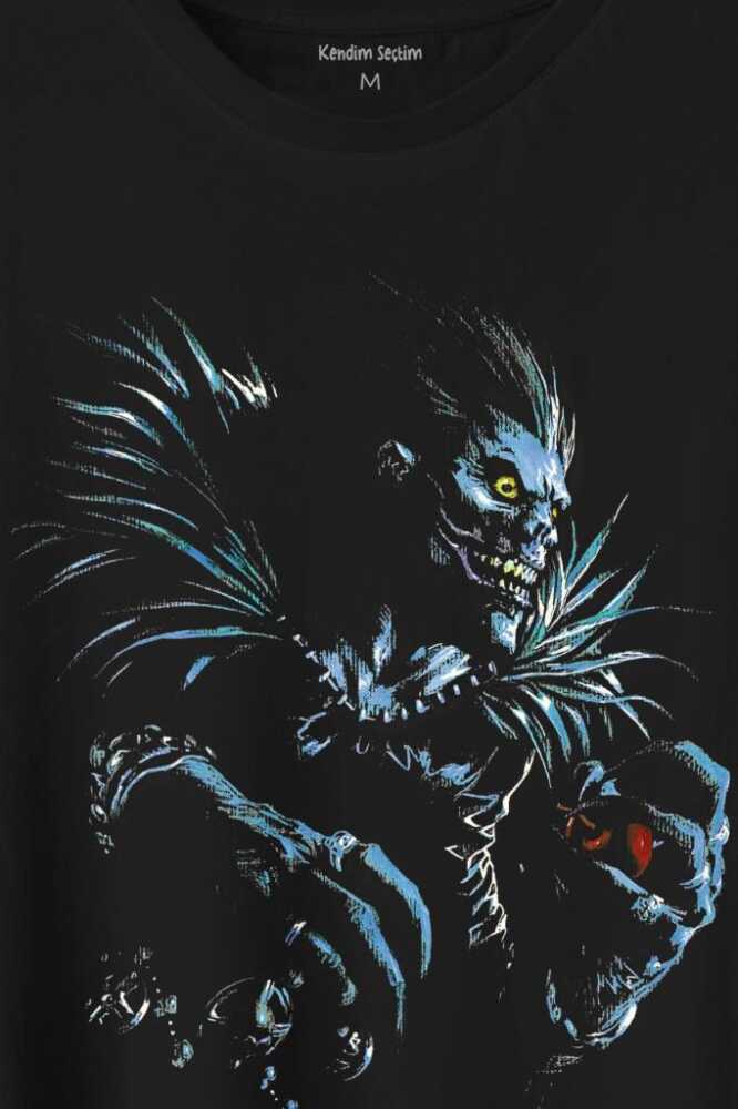 Death Note Nightmare Canavar Silüeti Dizi Anime Baskılı Tişört Unisex T-Shirt (1)