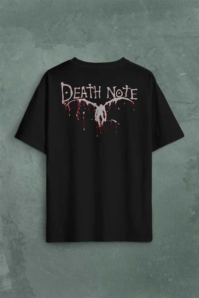 Death Note Oyun Ölüm Notu Sırt Ön Baskılı Oversize Tişört Unisex T-Shirt (1)