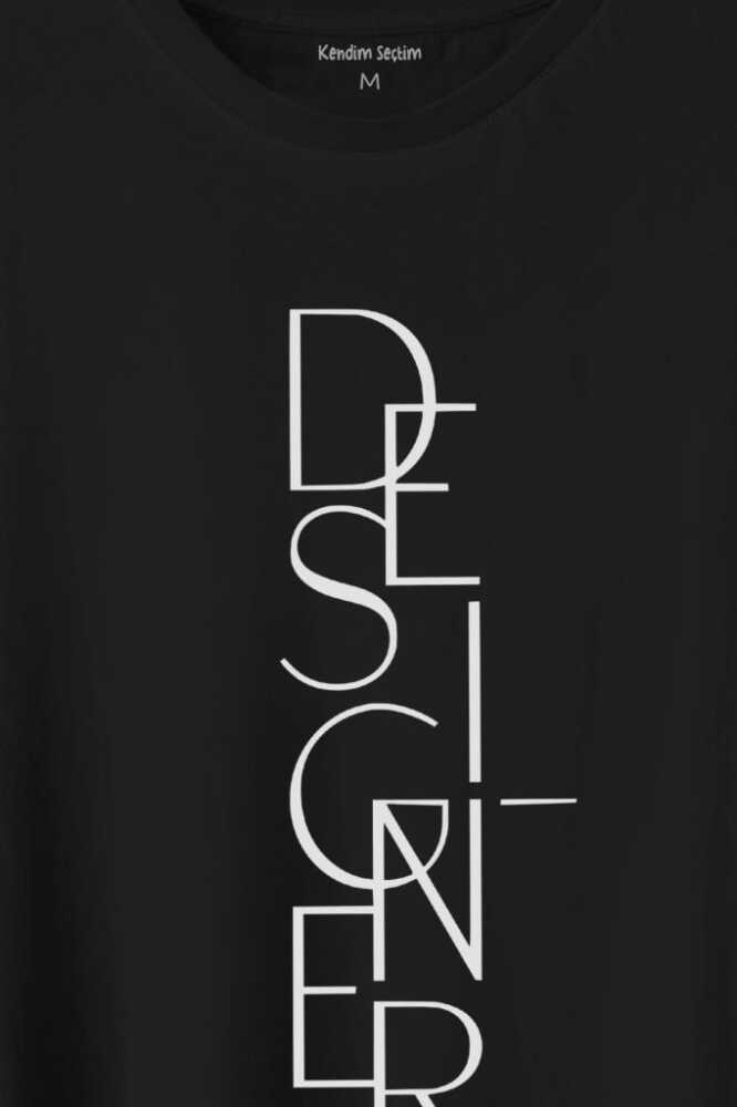 Designer Grafiker Desenci Çizimci Graphicer Baskılı Siyah Tişört Unisex (1)