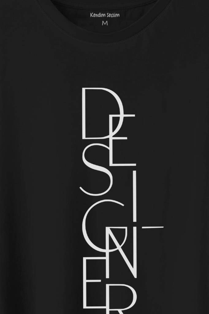 Designer Grafiker Desenci Çizimci Graphicer Baskılı Siyah Tişört Unisex (1)