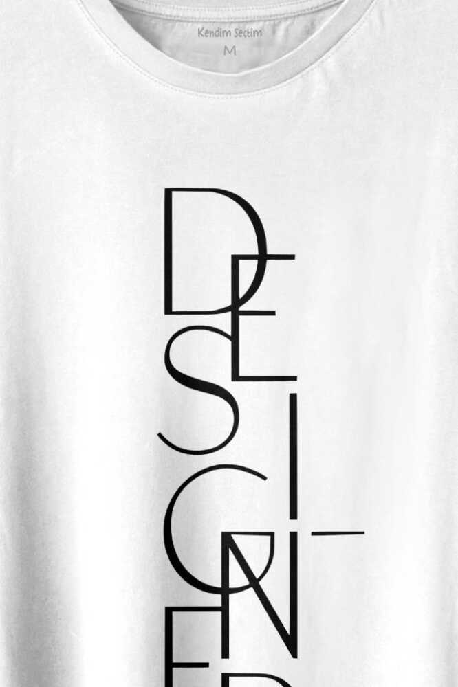 Designer Grafiker Desenci Çizimci Graphicer Baskılı Beyaz Tişört Unisex (1)