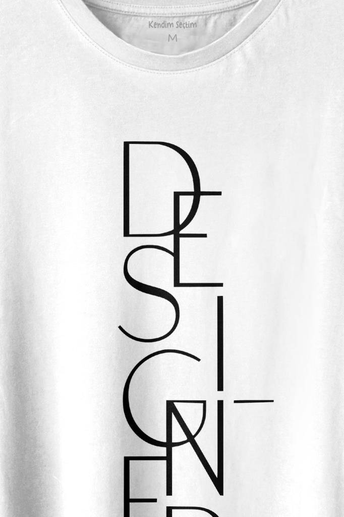 Designer Grafiker Desenci Çizimci Graphicer Baskılı Beyaz Tişört Unisex (1)