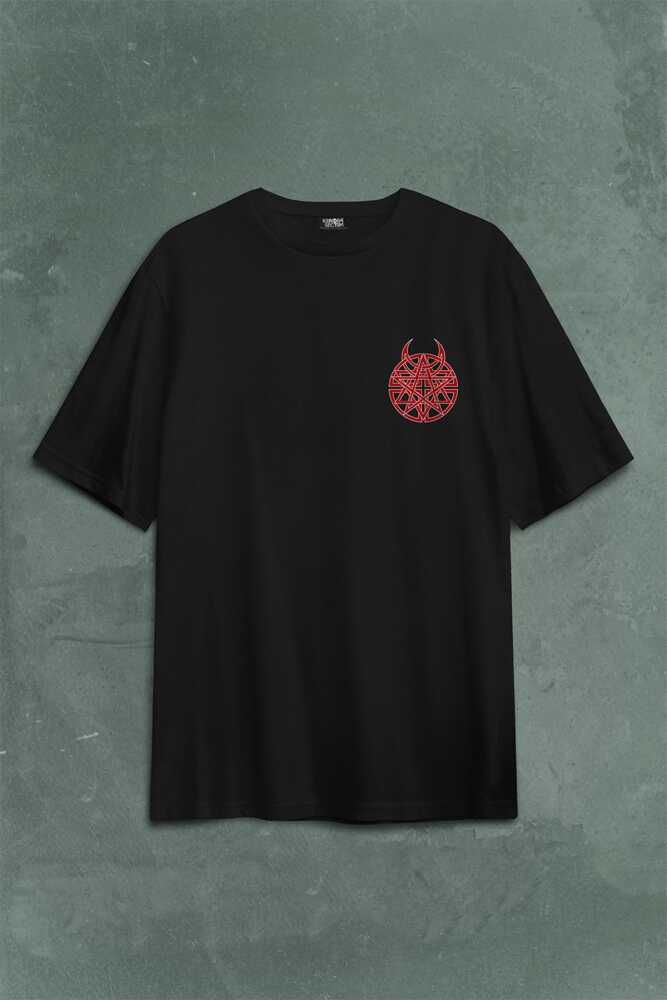 Disturbed Metal Rock Band Sırt Ön Baskılı Oversize Tişört Unisex