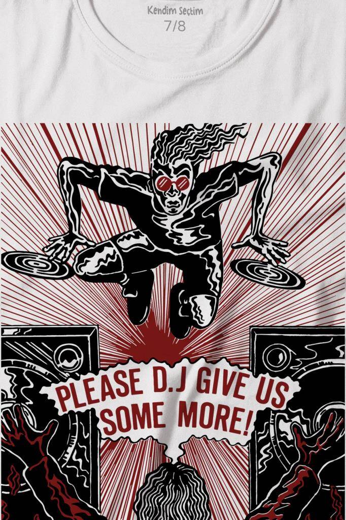 Dj Give Some Music Elektronik Müzik Baskılı Çocuk Tişört (1)