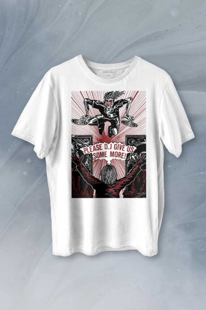 Dj Give Some Music Elektronik Müzik Baskılı Tişört Unisex