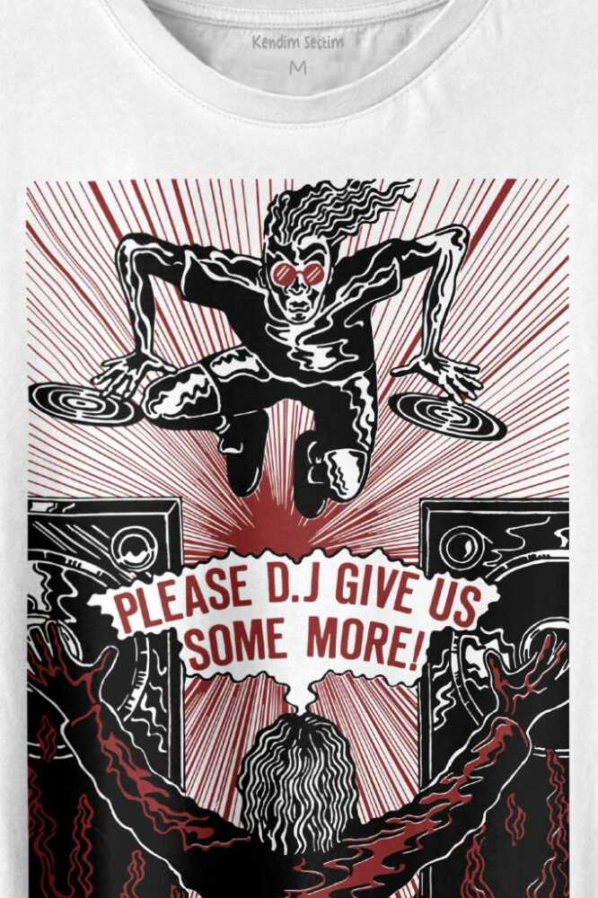 Dj Give Some Music Elektronik Müzik Baskılı Tişört Unisex (1)