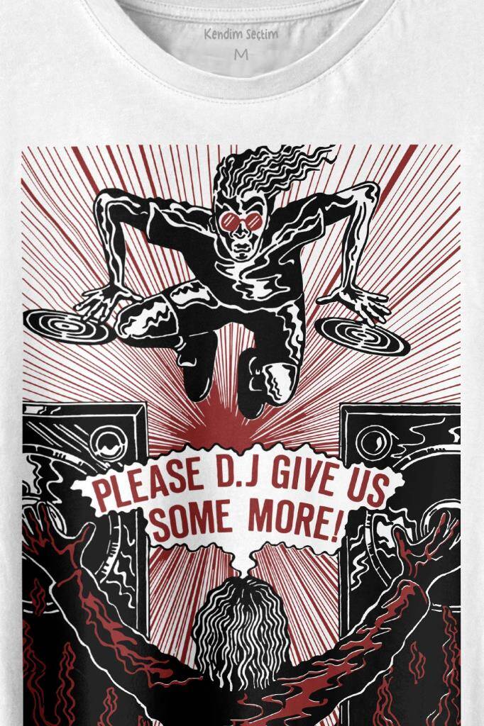 Dj Give Some Music Elektronik Müzik Baskılı Tişört Unisex (1)
