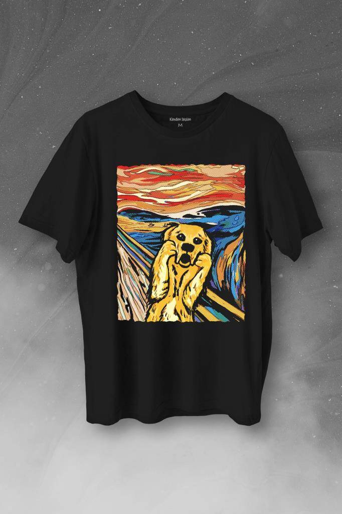 Dog Scream Munch Çığlık Urban Street Wear Baskılı Tişört Unisex