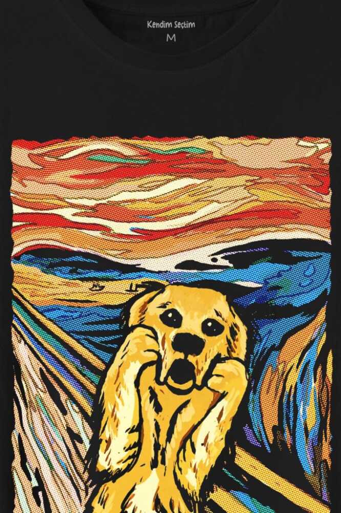 Dog Scream Munch Çığlık Urban Street Wear Baskılı Tişört Unisex (1)