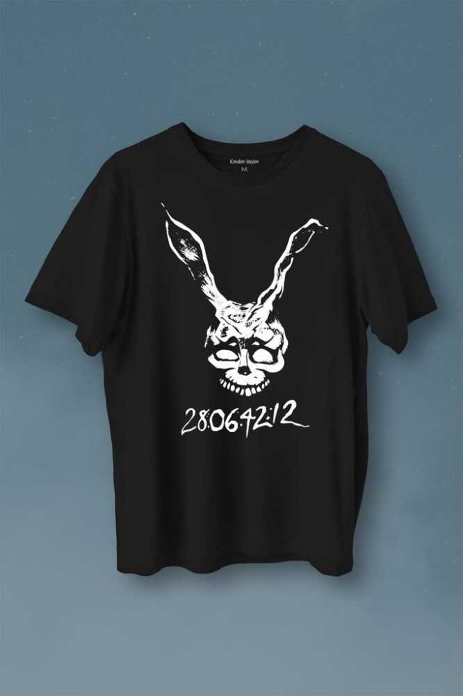 Donnie Darko Beyaz Tavşan Film Movie Dark Baskılı Tişört Unisex