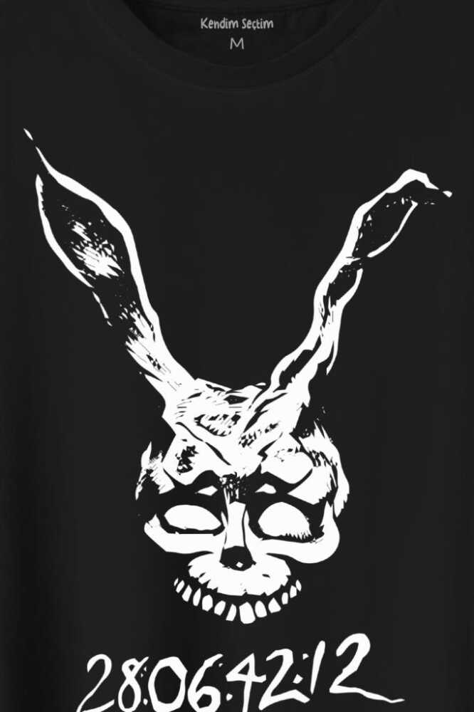 Donnie Darko Beyaz Tavşan Film Movie Dark Baskılı Tişört Unisex (1)