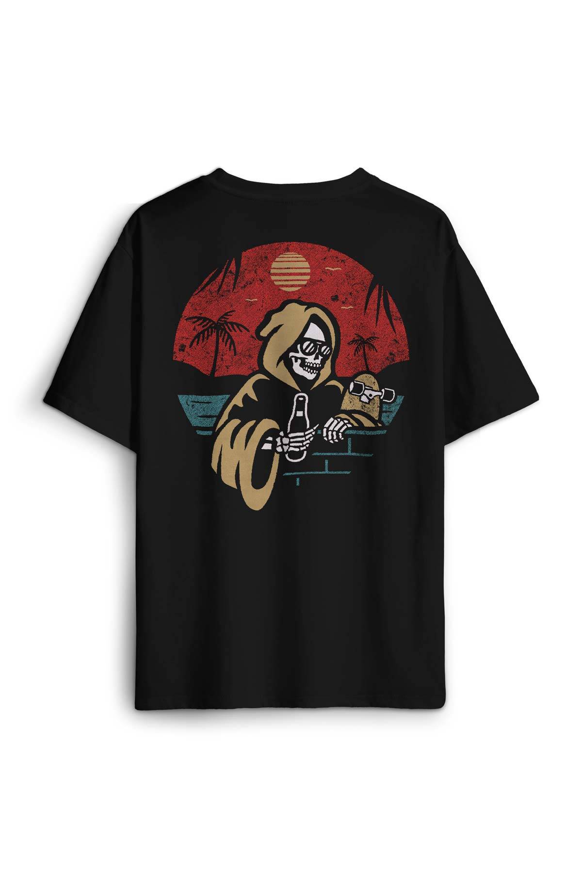 Don't Kill My Vibe Funny Eğlenceli Sırt Ön Baskılı Oversize Tişört Unisex
