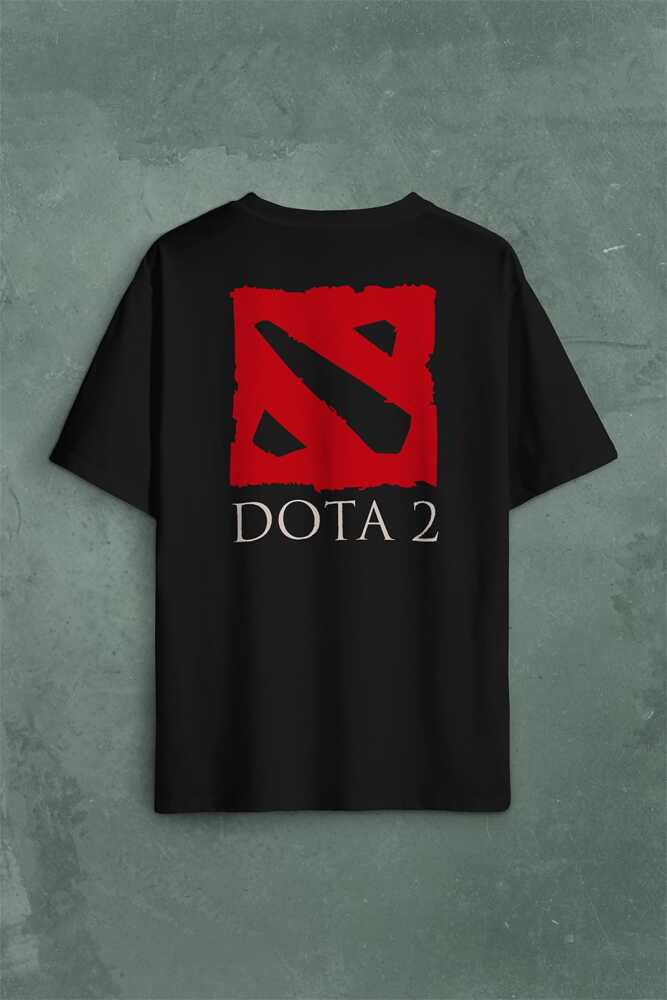 Dota2 Dota 2 Is A Multiplayer Active RTS Game Sırt Ön Baskılı Oversize Tişört Unisex
