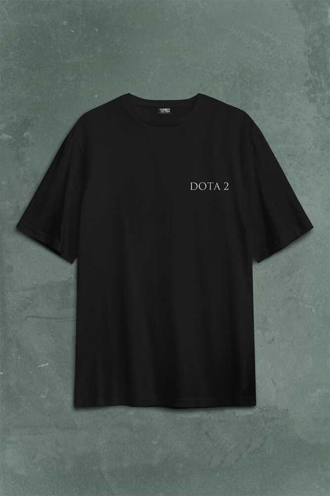 Dota2 Dota 2 Is A Multiplayer Active RTS Game Sırt Ön Baskılı Oversize Tişört Unisex (1)