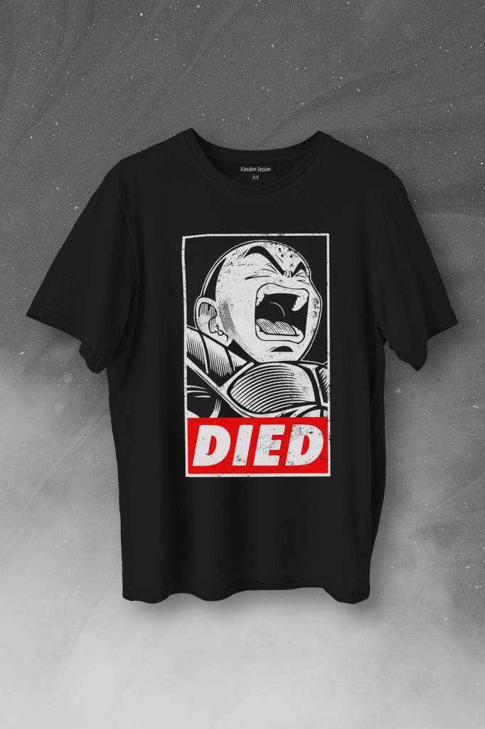 Dragon Ball Krillin Anime Dizi Urban Baskılı Tişört Unisex T-Shirt